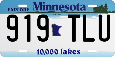 MN license plate 919TLU