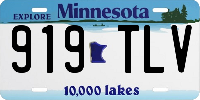 MN license plate 919TLV
