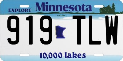 MN license plate 919TLW