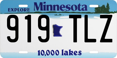 MN license plate 919TLZ