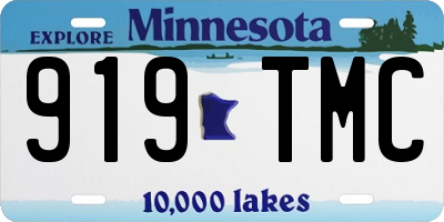 MN license plate 919TMC