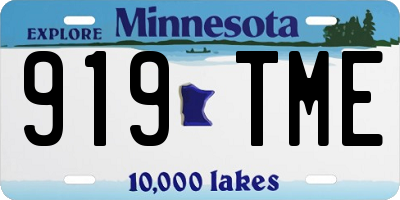 MN license plate 919TME