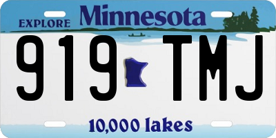 MN license plate 919TMJ