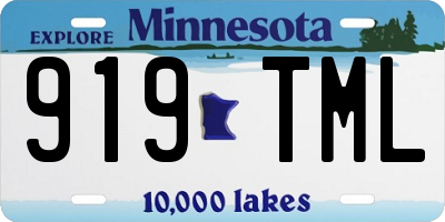 MN license plate 919TML