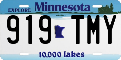 MN license plate 919TMY