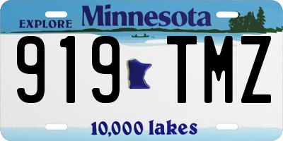 MN license plate 919TMZ