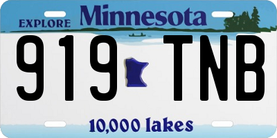 MN license plate 919TNB