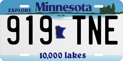 MN license plate 919TNE