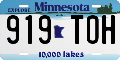 MN license plate 919TOH