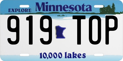 MN license plate 919TOP
