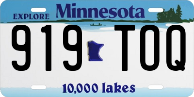 MN license plate 919TOQ