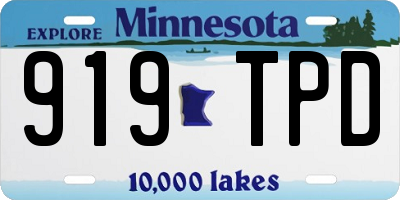 MN license plate 919TPD