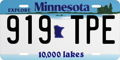 MN license plate 919TPE