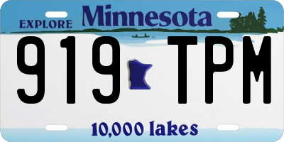 MN license plate 919TPM
