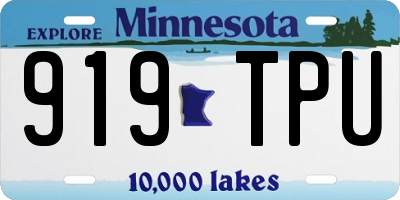 MN license plate 919TPU
