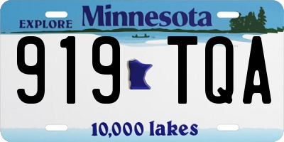 MN license plate 919TQA