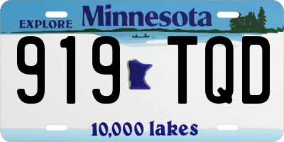 MN license plate 919TQD