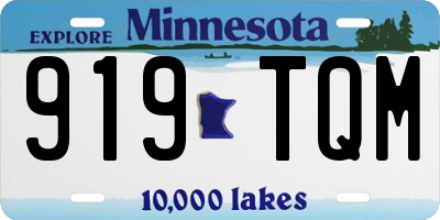 MN license plate 919TQM