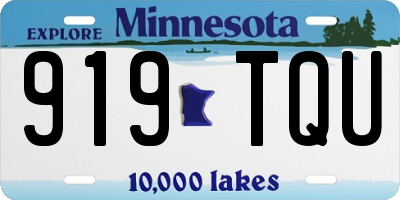 MN license plate 919TQU