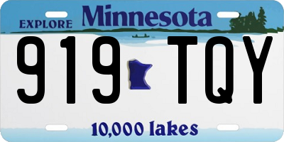 MN license plate 919TQY