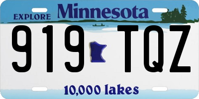 MN license plate 919TQZ