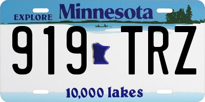 MN license plate 919TRZ