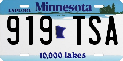 MN license plate 919TSA