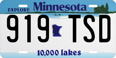 MN license plate 919TSD