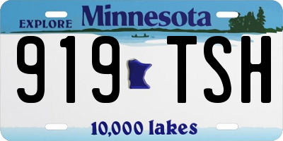 MN license plate 919TSH