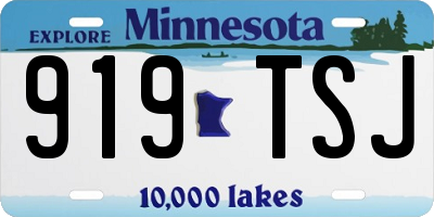 MN license plate 919TSJ