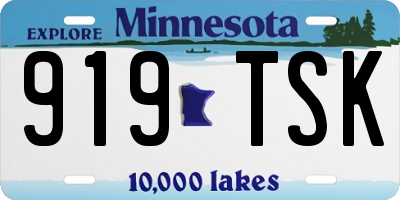 MN license plate 919TSK