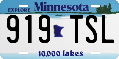 MN license plate 919TSL