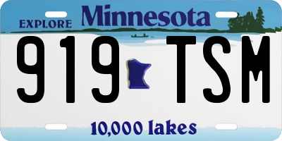 MN license plate 919TSM
