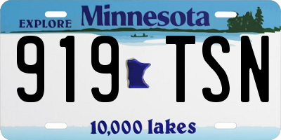 MN license plate 919TSN