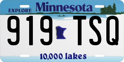 MN license plate 919TSQ