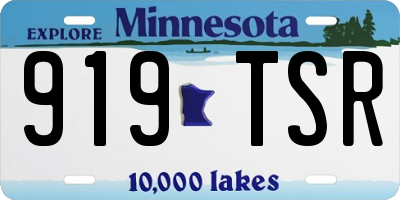 MN license plate 919TSR
