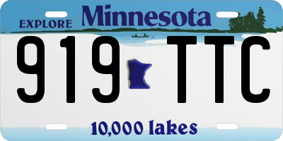 MN license plate 919TTC