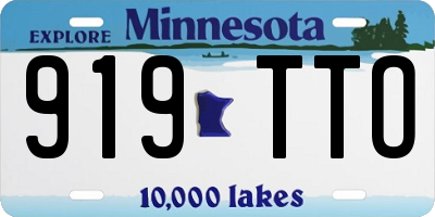 MN license plate 919TTO