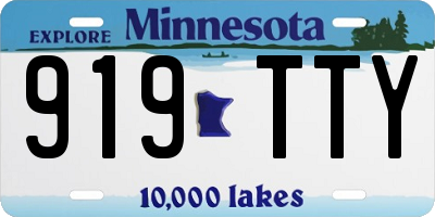 MN license plate 919TTY