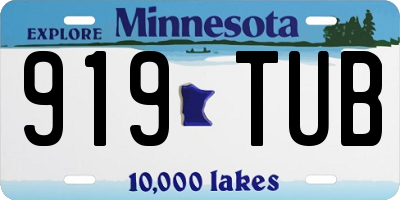MN license plate 919TUB