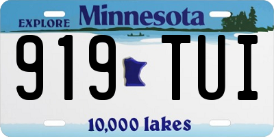 MN license plate 919TUI