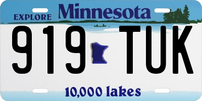 MN license plate 919TUK