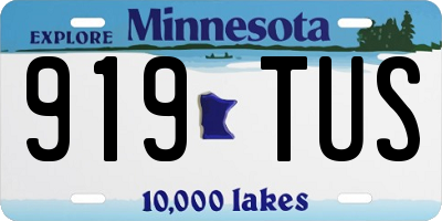 MN license plate 919TUS