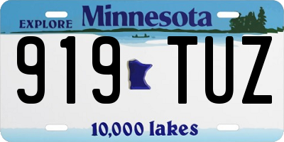 MN license plate 919TUZ