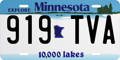 MN license plate 919TVA