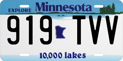 MN license plate 919TVV