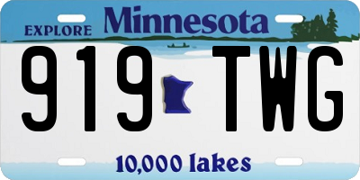 MN license plate 919TWG