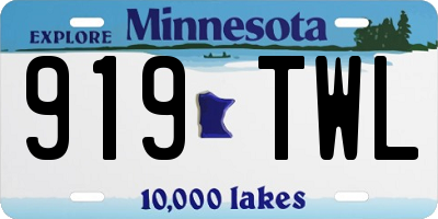 MN license plate 919TWL