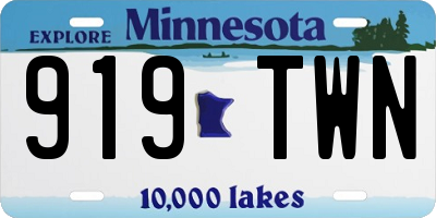 MN license plate 919TWN