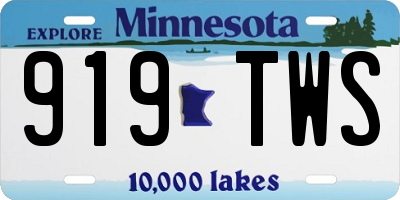 MN license plate 919TWS